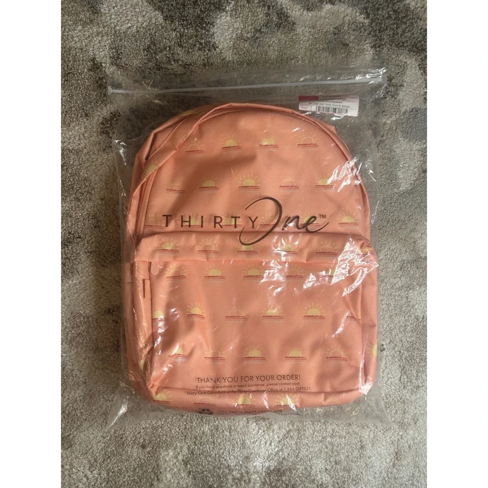 Thirty-One Cool for School Backpack Morning Rays Pattern Kids Travel‎ Bag